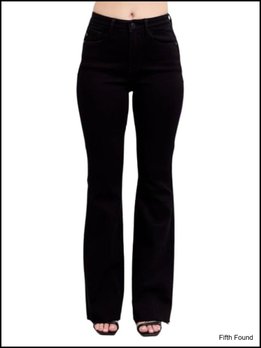 Judy Blue High Waisted Flare Jeans Star Seam Detail Stretch Denim